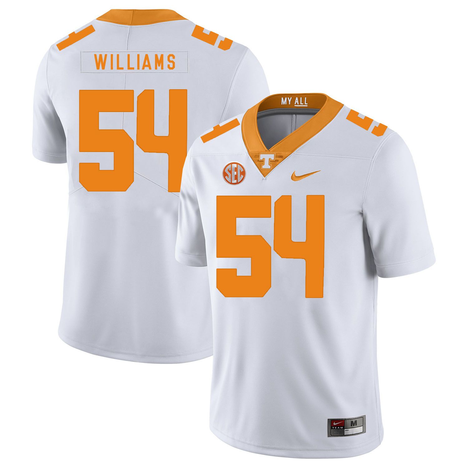 Men Tennessee Volunteers 54 Willians White Customized NCAA Jerseys